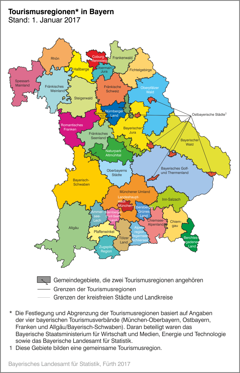 Tourismusregionen in Bayern Tourismusregionen in Bayern
